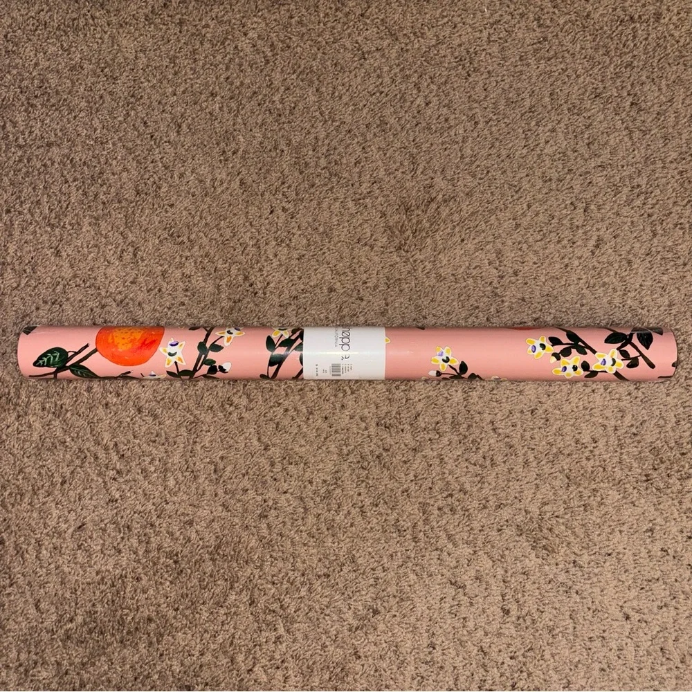 New Anthropologie Carly Beck Arance Dolci Fruit Floral Wallpaper Mural Pink